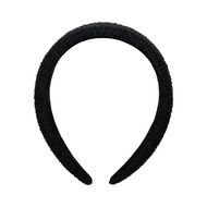 EMI JAY Halo Headband in BLACK RUFFLE