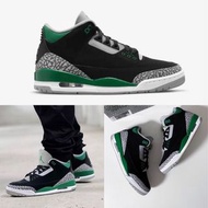 Nike air Jordan 3代 黑綠爆裂紋 男款