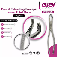 GIGI Tools คีมถอนฟัน Fig 222 American Pattern สแตนเลส มาตรฐาน CE (Tooth Extracting Forceps)