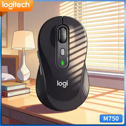 Logitech M750 Signature Wireless Mouse - 4000 DPI Rubber Grips 3-Device Sync 24-Month Battery Recycl