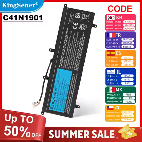KingSener C41N1901 70WH Laptop Battery For ASUS ZenBook Duo UX481FA UX481FL UX481F UX481FLY UX4000F 