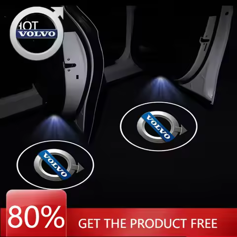 Emblems 2026 New For Volvo 2PCS LED Car Door Welcome Light Car Logo HD Projector Lamp For Volvo Xc60