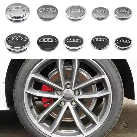 4Pcs 60mm 61mm 68mm 69mm 77mm Hub Cap Car Emblem For Audi A3 A4 A5 A6 A7 A8 S4 S6 S Q1 Q2 Q3 Q4 Q5 Q