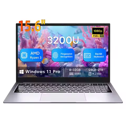 BEEX 15.6 inch Fingerprint Boot Ryzen 3 3200U Windows 11 DDR4 8GB Ram 256/512GB SSD 2.4G/5.0G Wifi G