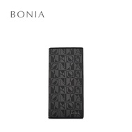 Bonia Black Monogram Long Wallet