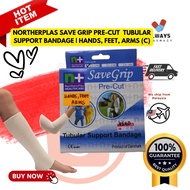 NORTHERPLAS SAVE GRIP PRE-CUT | TUBULAR SUPPORT BANDAGE | HANDS, FEET, ARMS (C)