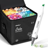 Ohuhu Oahu Series Alcohol Based 100 + 1 Basic Colors with Colorless Blender Dual Tip Marker Alcohol 