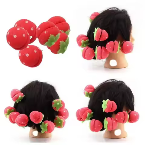 Strawberry Soft Foam Anion Bendi Hair Tools Curl Rollers Adhere To The DIY Perm Styling