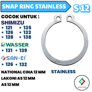 SNAP RING FULL STAINLESS S12 S 12 S-12 AS 12MM CIRCLE CLIP STAINLESS KLIP PENGUNCI SNAPRING EXTERNAL