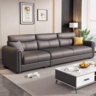 Straight Living Room Scratching Sofa Nordic Cat Latex Sofa Three Four People Row New Leather Small A