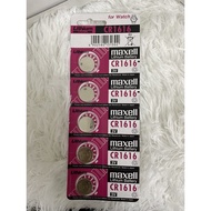 MAXELL CR1616 LITHIUM BATTERY  (5pcs)