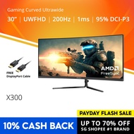 PRISM+ X300 30" 200Hz 1ms Curved Ultrawide 21:9 [2560 x 1080] Adaptive Sync Gaming Monitor