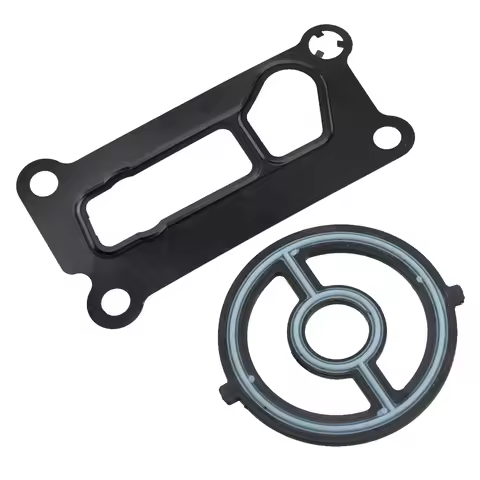 LF0214342 LF0214700 1S7Z6A642AAA 2Pcs/Set Engine Oil Cooler Filter Housing Gasket Seal Fit for Mazda