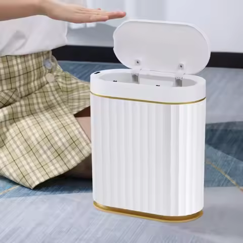 7L Trash Bin Can Narrow Smart Sensor Kitchen Food Waste Recycle Toilet Wastebasket Garbage Storage B