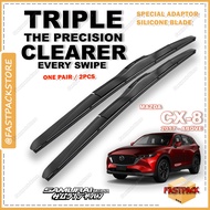 Custom SAMURAI Wiper Mazda CX-8 CX8 2017 Silicone Wiper Water Repelling Front Wiper Windshield OEM S