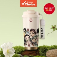 530ML 316 Food-Grade Stainless Steel Demon Slayer Cup - Double-Walled Vacuum Iced Coffee Cup, Portab