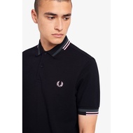 ORIGINAL Fred Perry M1618 - Abstract Tipped Polo Shirt - (Black) Baju FP Lelaki