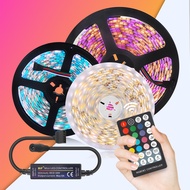 20215M LED Strip Light RGB RGBW RGBWW Tape Diode Neon Ribbon CCT 12V SMD5050 Flexible Light String With RF Controller Adapter