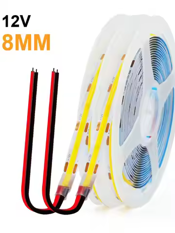DC 12V 24V COB Strip 480 384 320 528Leds/M High Density RA90 White 3000K 4000K 6000K IP21 Flexible R