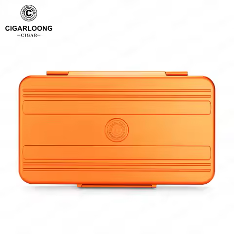 CIGARLOONG Travel Portable Cigar Case Waterproof Lightweight Aluminum Cigar Humidor Fit 20mm Diamete