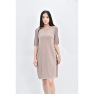 ((M) giordano ladies Short-Sleeved Brown Dress Second-Hand Clothes