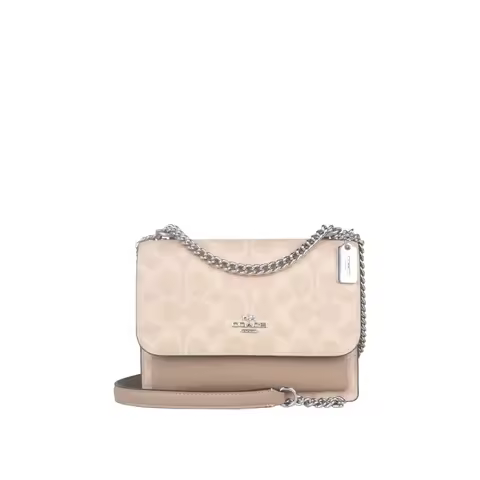 COACH Mini Klare Crossbody Bag In Signature Canvas Sand Taupe CW206