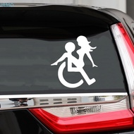 JRMO Disabled Person Wheelchair Car Bumper Sticker Vinyl Decal Car Truck Vehicle Accessories Motorcycle Helmet Trunk Camper Decals HOT