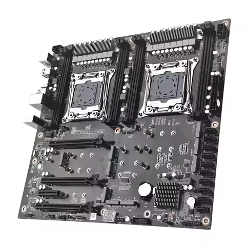 X99 Dual Motherboard Socket LGA 2011-3 Set with 2 Pcs Xeon E5 2698 V4 CPU and 4*32GB DDR4 2400MHZ EC
