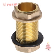 ROXUL Tube Adaptor, G1/2 G3/4 G1 Male Brass Bulkhead Fitting, Water Tank Joint Tube Connector Water 
