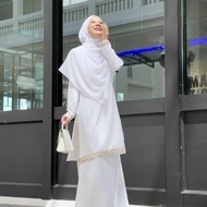 READY STOCK 🔥 Hot Item Zofiya Kurung Lace with Free Wide Shawl cutting muslimah by Jelita Wardrobe