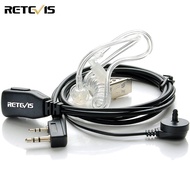 Retevis 2 Pin PTT Mic Covert Acoustic Tube Earpiece Headset for Kenwod PUXING Baofeg UV-5R UV-5RA 88