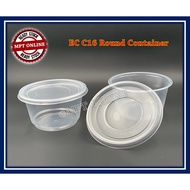 EC C16 Disposable Plastic Round Container / Tupperware Plastic Bulat / Bekas Makanan / Bekas Bulat (