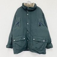 TOMMY HILFIGER鵝絨服，綠色，XL 碼，古著。