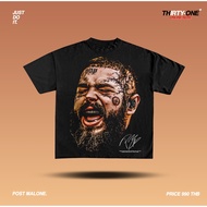 เสื้อยืด Post Malone : 2023 World TOUR Bootleg T-shirt 100% Cotton ผ้าฝ้ายที่สะดวกสบาย S-5XL