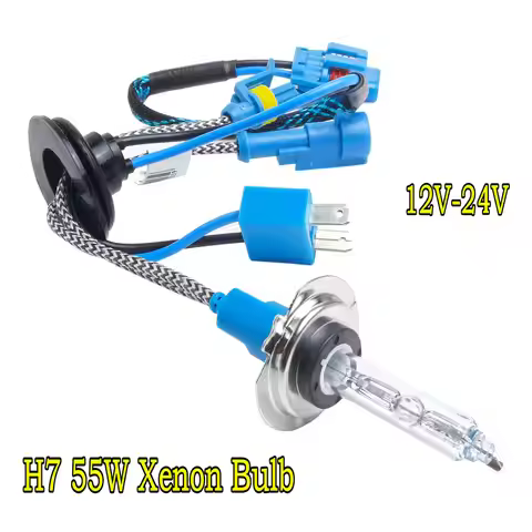 2pcs 55W H7 12V/24V super Bright fast start metal base HID xenon bulb with wire suit for Bi-xenon pr