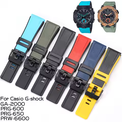 24mm Resin Strap Suitable For Casio Pro Trek GA2000 PRG-600 PRW-6600 PRG650 Watchbands Men's Sports