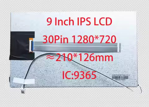 9 Inch IPS Screem LCD K0902S4936-T08-59 V1 IC-9365 30pin 210*126mm 720*1280 For Radio
