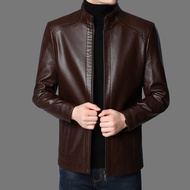 Lelaki Jaket Kulit Motosikal Pu Jaket Musim Luruh Musim Luruh Kasual Kulit Kot Slim Fit Jaket Kulit