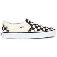 VANS SLIP ON ASHER CHECKERBOARD TRAINERS TRUE WHITE (สินค้ามีประกันแท้)