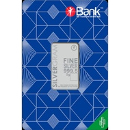 : Pure silver Bar Silvergram 1 gram 999.9 fine silver