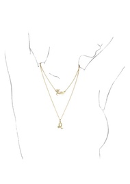 獅子座星座雙鍊項鍊。十二星座系列。兩款配色。