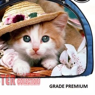 Elle jumbo travel handbag clothes bag with cute cat Motif, Elle picture bag