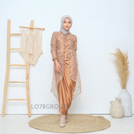 {HEGAR STORE} - Gamis Brokat Kondangan Aghnia Dress Silk Premium Outer Brukat Tille Gamis Brokat Ter