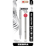 【Direct from Japan】Zebra F-701 Metal Pen Ballpoint Pen Fine Point Stainless Steel Pen with Knurled G