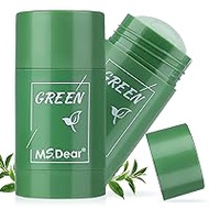 Pack of 2 Green Tea Mask Stick, Green Clay Stick Mask Face Cleansing Mask Included Tea Extract to Repair Acne Clean Pore Moisture and Oil Control for All Skin Types Women Men