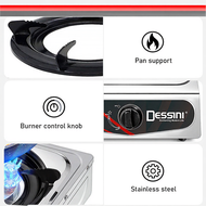 DESSINI ITALY Auto Ignition 8 Jet Gas Cooker Propane LPG Hob Burner Cooktop Tabletop Stainless Steel