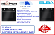 EF BO AE 86 A 60CM MULTI-FUNCTION ELECTRONIC CONTROL BUILT-IN OVEN / FREE EXPRESS DELIVERY