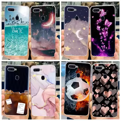 For OPPO F9 Pro Case CPH1823 CPH1881 CPH1825 Shockproof Cover Fashion Marble Clear Bumper Cases For