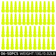 ShareShark | ShareShark 50pcs Stacked Fishing Beads Trout Tapered Lure Beads Making Walleye Spinner 