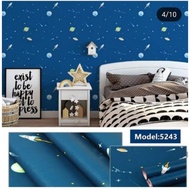 PLANET MOTIF WALL STICKER WALLPAPER